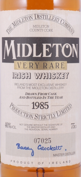 Midleton Very Rare 1985 Limited Edition Blended Irish Whiskey 40.0%