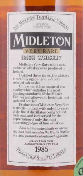 Midleton Very Rare 1985 Limited Edition Blended Irish Whiskey 40.0%