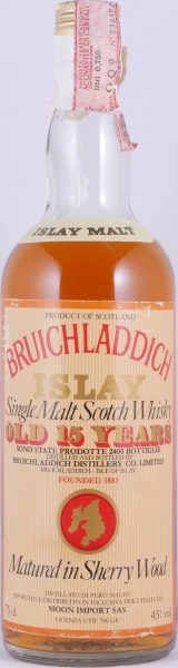 Bruichladdich 1968 15 Years Matured in Sherry Wood Moon Import Islay Single Malt Scotch Whisky 43.0%