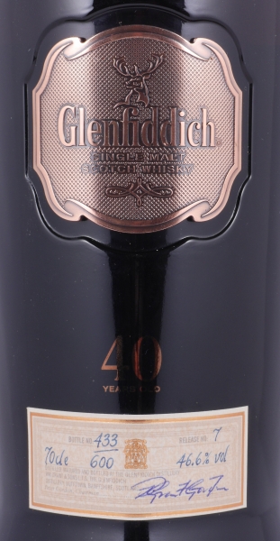 Glenfiddich 40 Years Rare Collection 2010 Release No.7 Speyside Pure Single Malt Scotch Whisky 46,6%