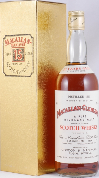 Macallan 1961 15 Years Sherry Wood Pure Highland Single Malt Scotch Whisky 43.0%