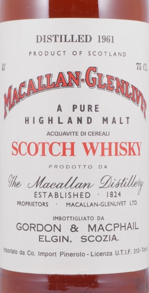 Macallan 1961 15 Years Sherry Wood Pure Highland Single Malt Scotch Whisky 43.0%