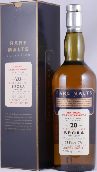 Brora 1975 20 Years Diageo Rare Malts Selection Limited Edition Highland Single Malt Scotch Whisky Cask Strength 59.1%