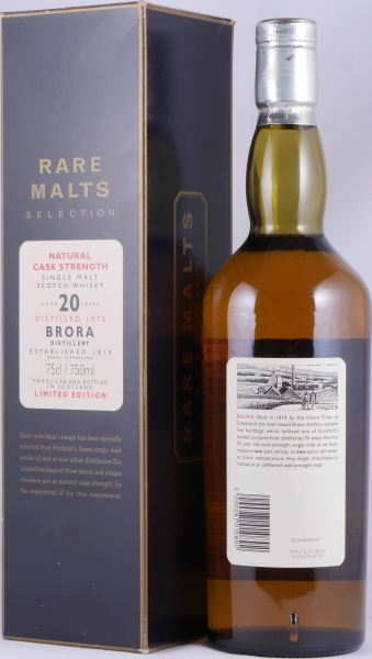 Brora 1975 20 Years Diageo Rare Malts Selection Limited Edition Highland Single Malt Scotch Whisky Cask Strength 59.1%