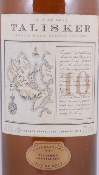 Talisker 10 Years Map Label Classic Malts of Scotland Isle of Skye Single Malt Scotch Whisky 45.8%