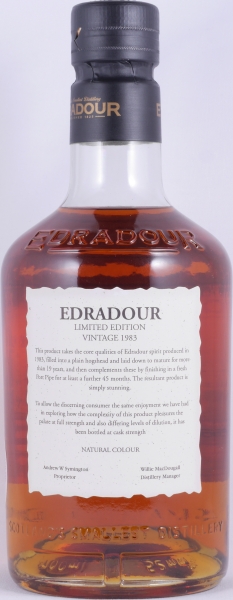 Edradour 1983 23 Years Fresh Port Pipe Finish Cask No. 06/554 Highland Single Malt Scotch Whisky Cask Strength 52,1%