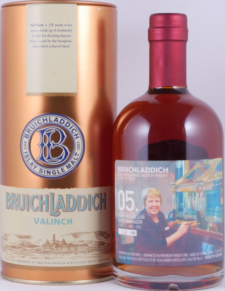 Bruichladdich 1990 24 Years Bourbon/Premium French Oak Cask No. 31 Laddie Crew Valinch 05 Marie McGregor Islay Single Malt Scotch Whisky 51.1%