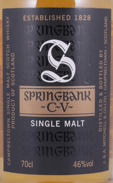 Springbank CV Release 2011 Black Label Campbeltown Single Malt Scotch Whisky 46,0%