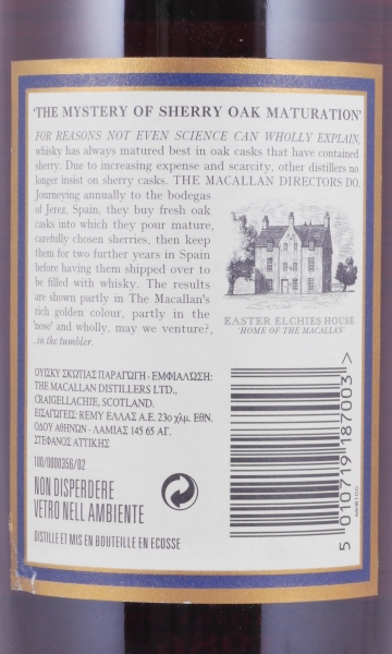 Macallan 1986 18 Years Sherry Oak Highland Single Malt Scotch Whisky 43.0%