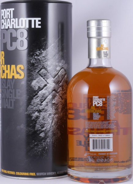 Bruichladdich Port Charlotte PC8 2001 8 Years Ar Dùthchas American Oak Casks Islay Single Malt Scotch Whisky 60.5%