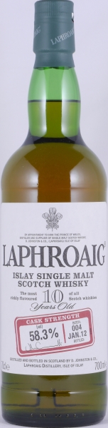 Laphroaig 10 Years Cask Strength Batch 004 Limited Release 2012 Islay Single Malt Scotch Whisky 58,3%