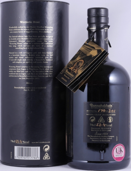 Bunnahabhain 1996 17 Years Sauternes Cask Finish Feis Ile 2014 Westering Home Limited Edition Islay Single Malt Scotch Whisky 53,4%