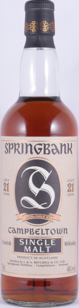 Springbank 21 Years Limited Edition 2000 für Benelux Campbeltown Single Malt Scotch Whisky 46,0%