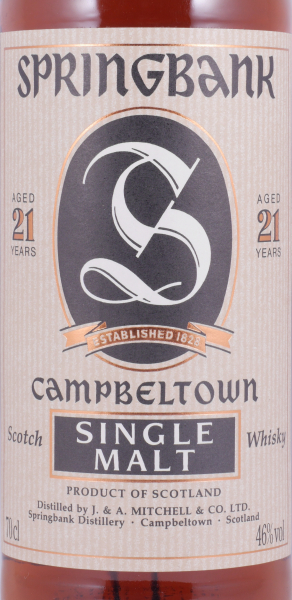 Springbank 21 Years Limited Edition 2000 für Benelux Campbeltown Single Malt Scotch Whisky 46,0%