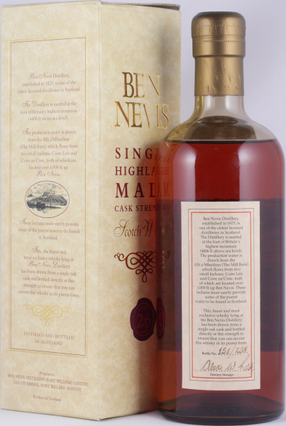 Ben Nevis 1970 26 Years Bourbon Cask No. 4534 Highland Single Malt Scotch Whisky Cask Strength 53.1%