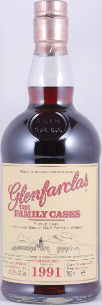 Glenfarclas 1991 29 Years The Family Casks Summer 2021 First Fill Sherry Butt Cask No. 5676 Highland Single Malt Scotch Whisky 55,3%