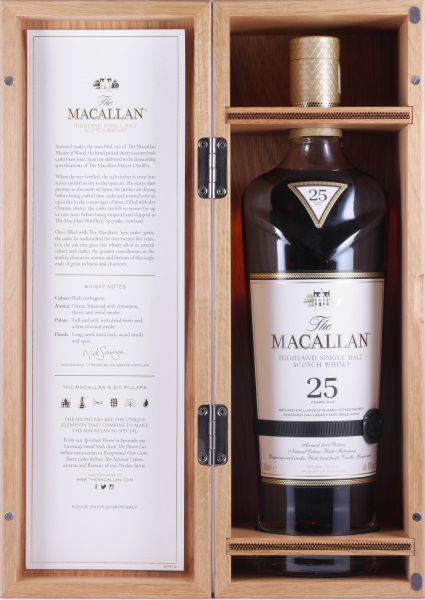 Macallan 25 Years Sherry Oak Annual 2018 Release Highland Single Malt Scotch Whisky 43.0%