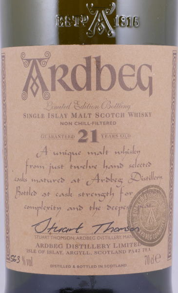 Ardbeg 1979-1980 21 Years 3rd Committee Reserve Limited Edition Bourbon Casks Islay Single Malt Scotch Whisky 56,3%