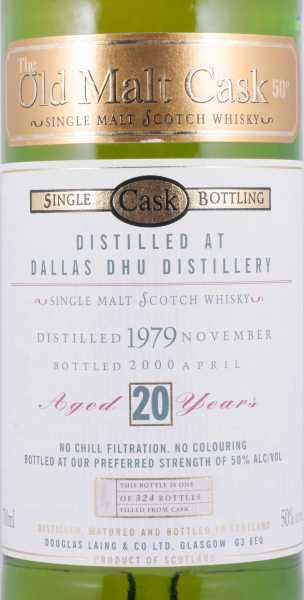 Dallas Dhu 1979 20 Years Oak Cask Douglas Laing Old Malt Cask Speyside Single Malt Scotch Whisky 50,0%