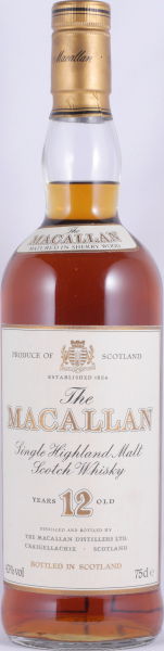 Macallan 12 Years Sherry Wood Highland Single Malt Scotch Whisky 43.0% old 75cl Bottling for JUMAC GmbH Bonn