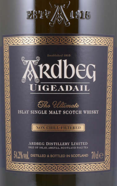 Ardbeg Uigeadail Release 2010 Islay Single Malt Scotch Whisky Traditional Strength 54,2%
