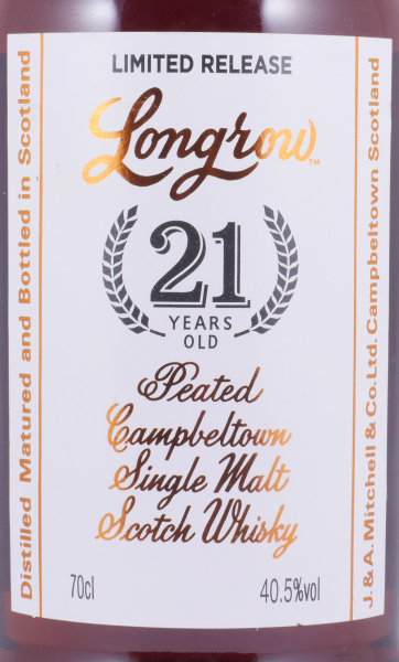 Longrow 21 Years Fresh Sherry Hogshead Limited Single Cask Edition 2022 Campbeltown Single Malt Scotch Whisky 40.5%