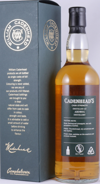 Ardbeg 1993 26 Years Bourbon Hogshead Cadenheads Authentic Collecton Islay Single Malt Scotch Whisky Cask Strength 53,7%