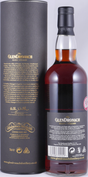 Glendronach 1994 25 Years Sherry Puncheon Cask No. 5086 Distillery Managers Exclusive Hand-Filled Highland Single Malt Scotch Whisky 54.7%