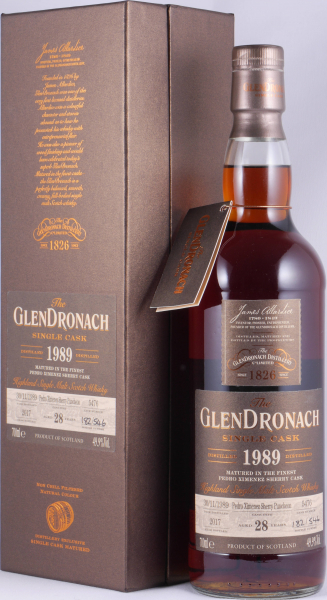 Glendronach 1990 28 Years Pedro Ximenez Sherry Puncheon Cask No. 5476 Highland Single Malt Scotch Whisky 49,9%