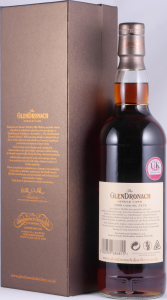 Glendronach 1990 28 Years Pedro Ximenez Sherry Puncheon Cask No. 5476 Highland Single Malt Scotch Whisky 49,9%