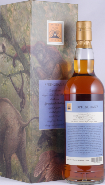 Springbank 1998 20 Years Sherry Cask Antique Lions of Spirits Savannah Series Campbeltown Single Malt Scotch Whisky 48,0%