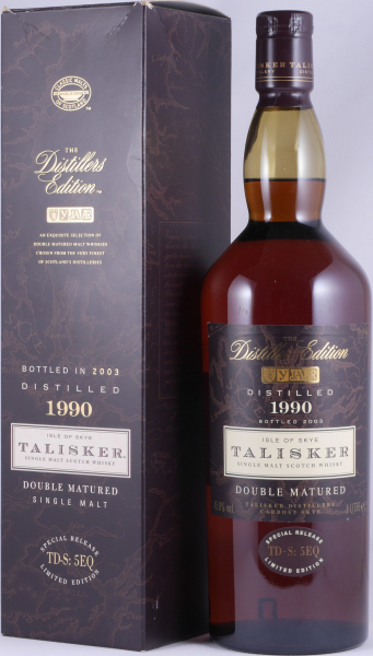 Talisker 1990 13 Years Distillers Edition 2003 Special Release TD-S: 5EQ Isle of Skye Single Malt Scotch Whisky 45,8% 1,0L