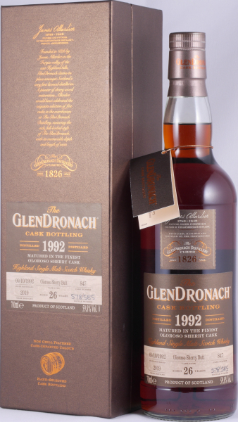 Glendronach 1992 26 Years Oloroso Sherry Butt Cask No. 847 Highland Single Malt Scotch Whisky 59.8%