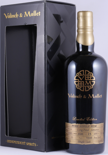 Long Pond 2005 15 Years Single Cask No. 15 Valinch und Mallet VRW Pott Still Full Proof Pure Single Jamaica Rum 56,8%