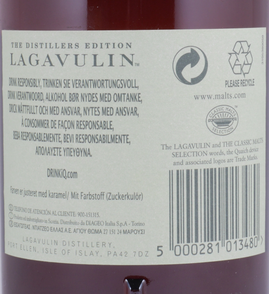 Lagavulin 1997 16 Years Distillers Edition 2013 Special Release lgv.4/502 Islay Single Malt Scotch Whisky 43.0%