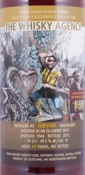 Girvan 1964 48 Years Sherry Butt The Whisky Agency Fight Lowland Single Grain Scotch Whisky Cask Strength 49,5%