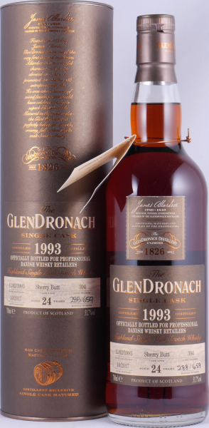Glendronach 1993 24 Years Sherry Butt Cask No. 394 Highland Single Malt Scotch Whisky 51,7%
