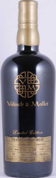 Diamond Demerara 2001 20 Years Single Cask No. 78 Valinch and Mallet SWR-Skeldon Full Proof Traditional Guyana Rum 50.7%