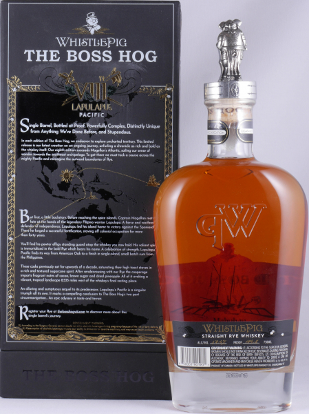 Whistlepig The Boss Hog VIII LapuLapus Pacific 17 Years Release 2021 Philippine Rum Barrels Finish Single Barrel No. 7 Straight Rye Whiskey 52,4%
