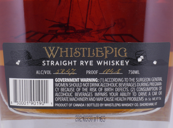 Whistlepig The Boss Hog VIII LapuLapus Pacific 17 Years Release 2021 Philippine Rum Barrels Finish Single Barrel No. 7 Straight Rye Whiskey 52,4%