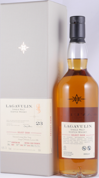 Lagavulin 1995 23 Years European Oak Cask No. 9001 Select Cask Limited Single Cask Edition Islay Single Malt Scotch Whisky 48,7%
