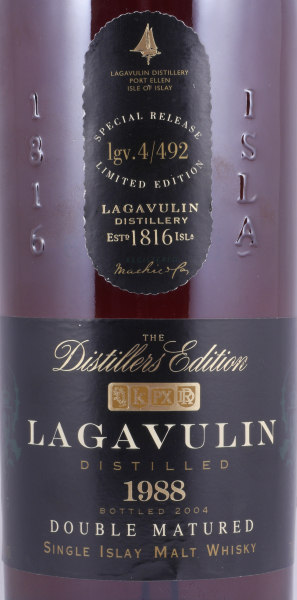Lagavulin 1988 16 Years Distillers Edition 2004 Special Release lgv.4/492 Islay Single Malt Scotch Whisky 43,0%
