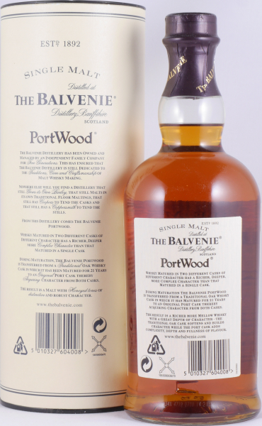Balvenie 21 Years Port Wood Release 2004 Highland Single Malt Scotch Whisky 40.0%