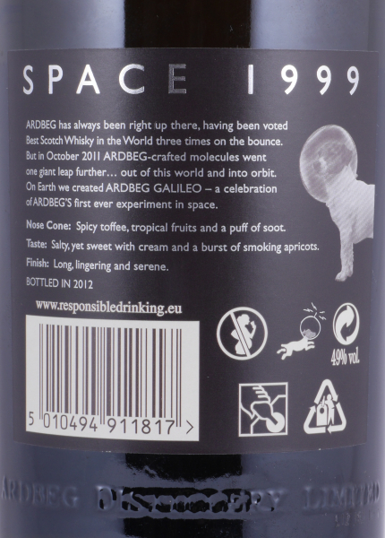 Ardbeg Galileo 1999 12 Years First Fill Bourbon und Marsala Wine Casks Islay Single Malt Scotch Whisky 49,0%