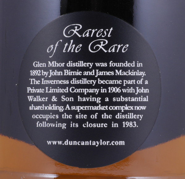 Glen Mhor 1975 33 Years Oak Cask No. 4035 Duncan Taylor Rarest of the Rare Highland Single Malt Scotch Whisky 40,2%