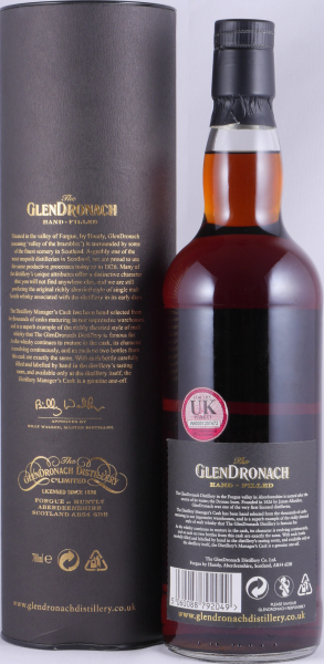 Glendronach 2005 11 Years Sherry Puncheon Cask No. 1444 Distillery Managers Exclusive Hand-Filled Highland Single Malt Scotch Whisky 57.3%