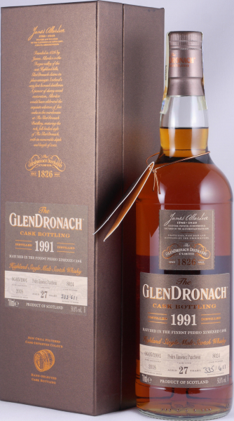 Glendronach 1991 27 Years Pedro Ximenez Sherry Puncheon Cask No. 8024 Highland Single Malt Scotch Whisky 50,8%