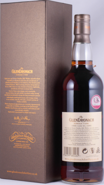 Glendronach 1996 20 Years Pedro Ximenez Sherry Puncheon Cask No. 1485 Highland Single Malt Scotch Whisky Cask Strength 53,0%