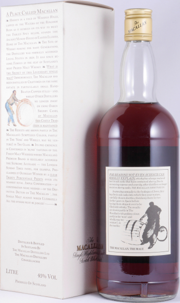 Macallan 12 Years Sherry Wood Golden Screw Cap Highland Single Malt Scotch Whisky 43,0% 1,0 L