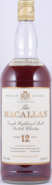 Macallan 12 Years Sherry Wood Golden Screw Cap Highland Single Malt Scotch Whisky 43,0% 1,0 L